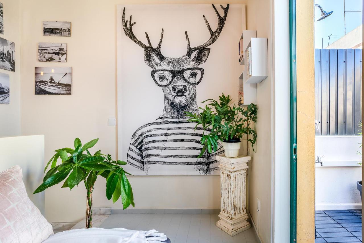 Arty Vintage Townhouse With Rooftop Shower & Sun Loungers Olhao Ngoại thất bức ảnh